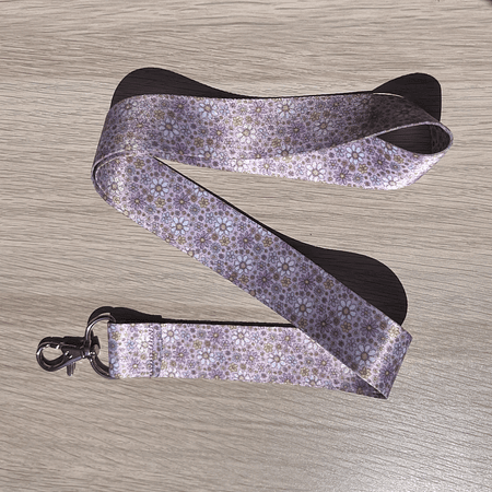 Lanyard Flores Rosado Claro