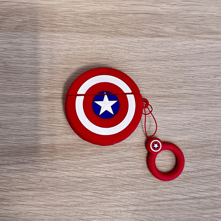 Funda airpods gen. 1 y 2 diseño “Capitán América”