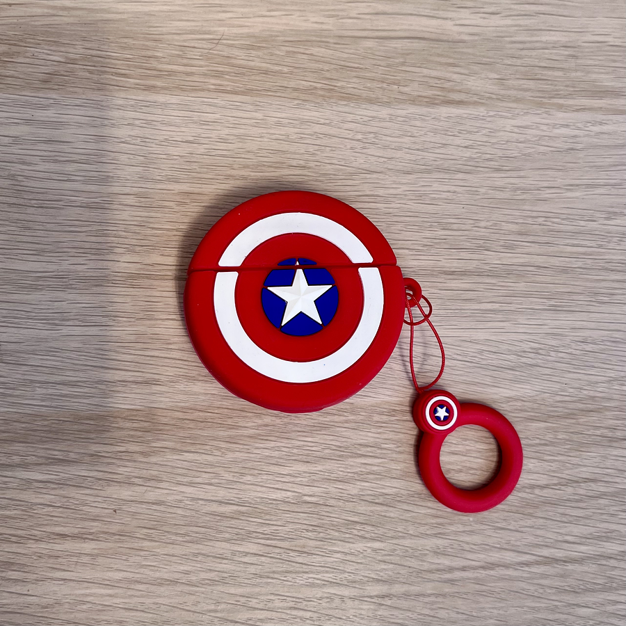 Funda airpods gen. 1 y 2 diseño “Capitán América”