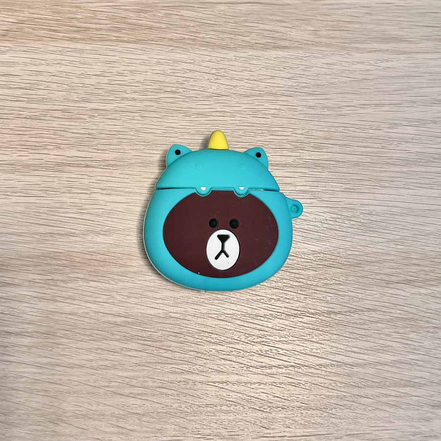 Fundas airpods gen 1 y 2 diseño “Oso Jirafa Turquesa”
