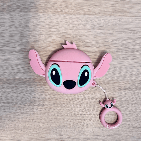 Fundas airpods gen. 1 y 2 diseño “Stich rosado”