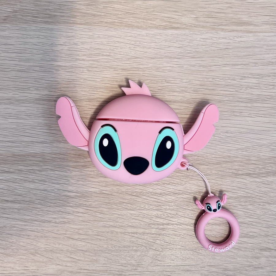 Fundas airpods gen. 1 y 2 diseño “Stich rosado”