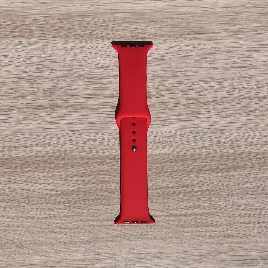 Correa silicona Apple Watch color Rojo 42- 44 mm