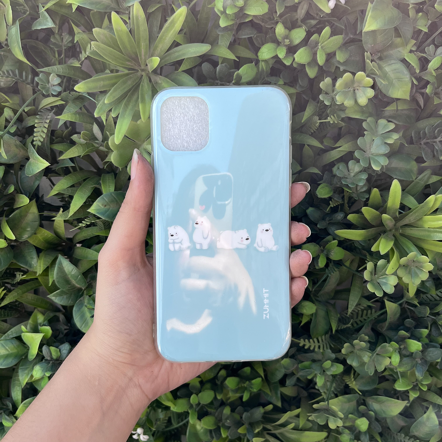 Carcasa Iphone 11 diseño Osos blancos