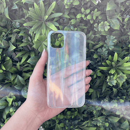 Carcasa Iphone 11 diseño Tornasol blanca 