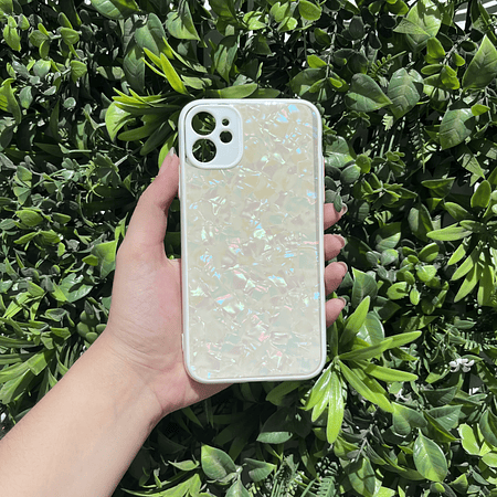Carcasa Iphone 11 diseño Blanco holográfico 