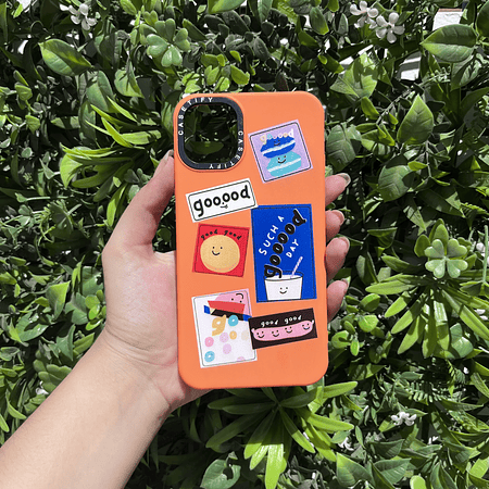 Carcasa Iphone 11 diseño Good color naranjo