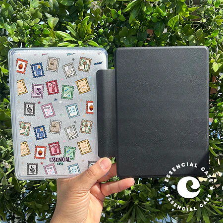 Carcasa KINDLE transparente con tapa diseño pegatinas taylor 