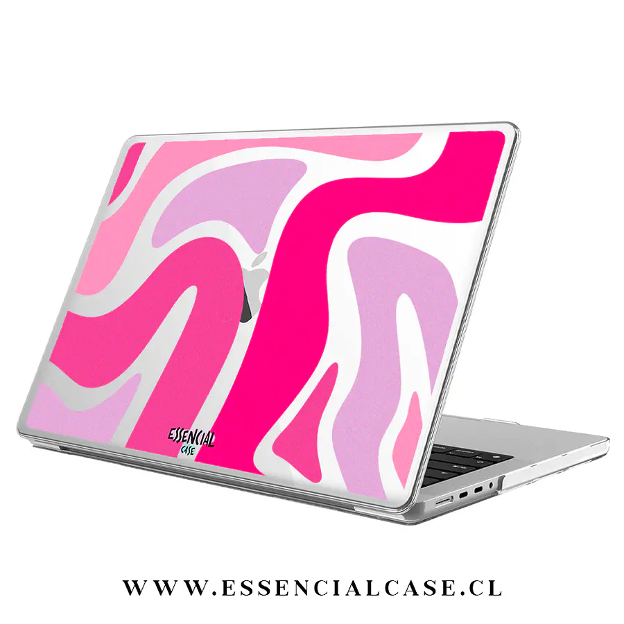 Carcasa Macbook diseño abstractos rosas