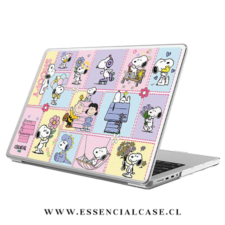 Carcasa Macbook diseño snoopy friends