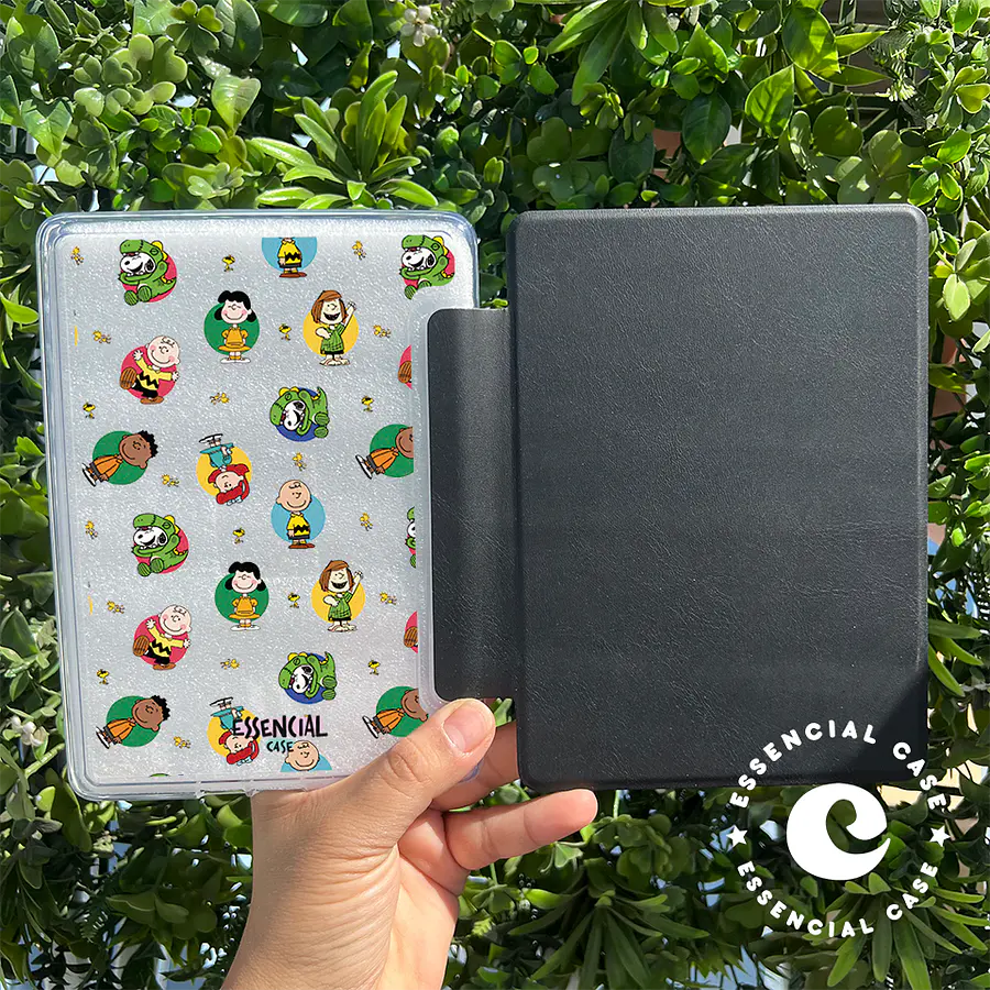 Carcasa KINDLE transparente con tapa diseño snoopy friends 