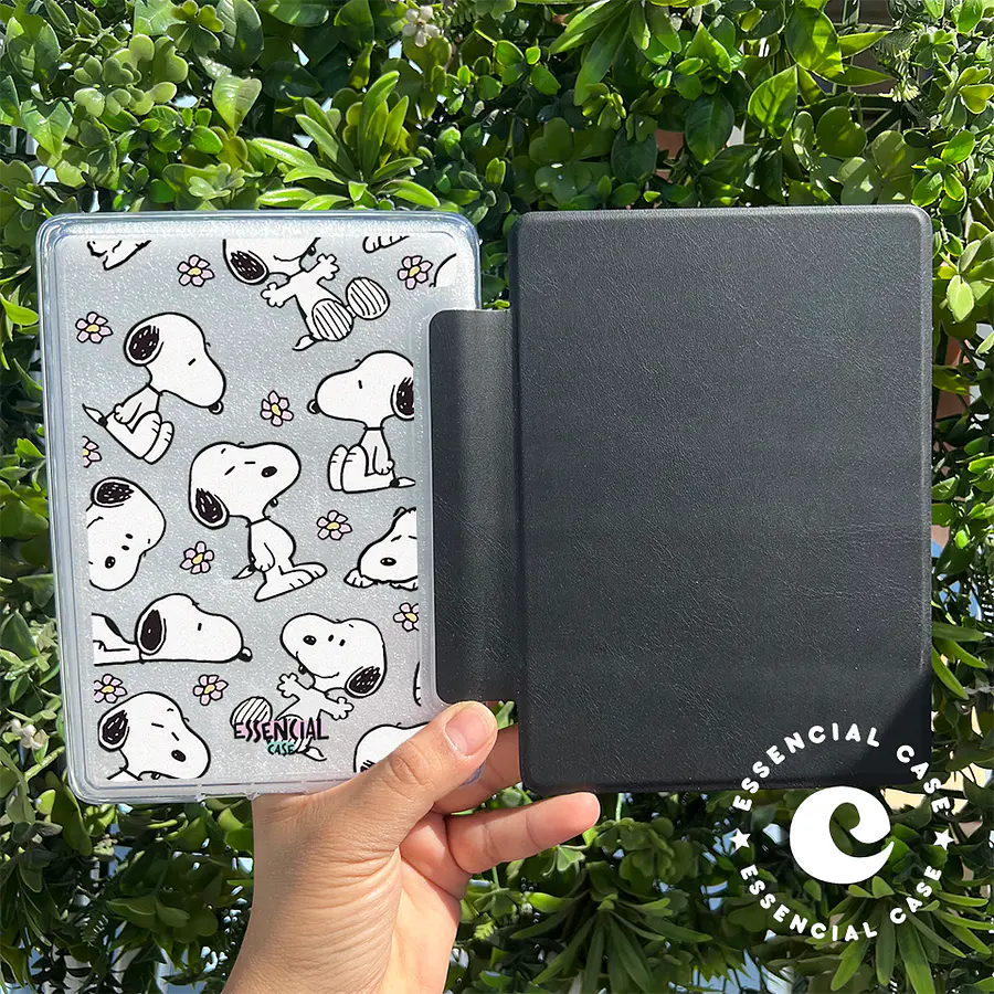 Carcasa KINDLE transparente con tapa diseño snoopy pattern 