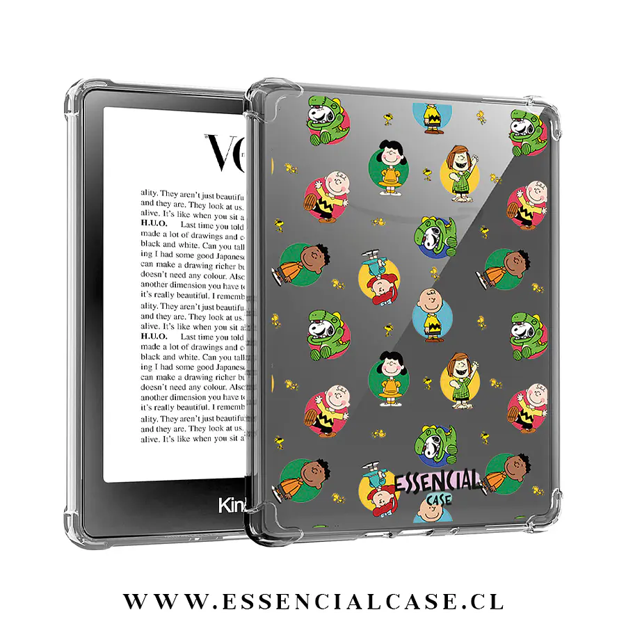 Carcasa transparente Kindle - Kobo diseño snoopy friends 