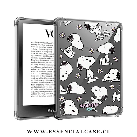 Carcasa transparente Kindle - Kobo diseño snoopy pattern