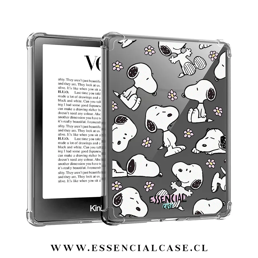 Carcasa transparente Kindle - Kobo diseño snoopy pattern