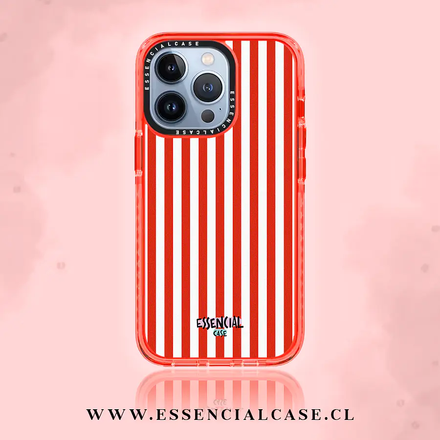 Carcasa diseño lineas roja