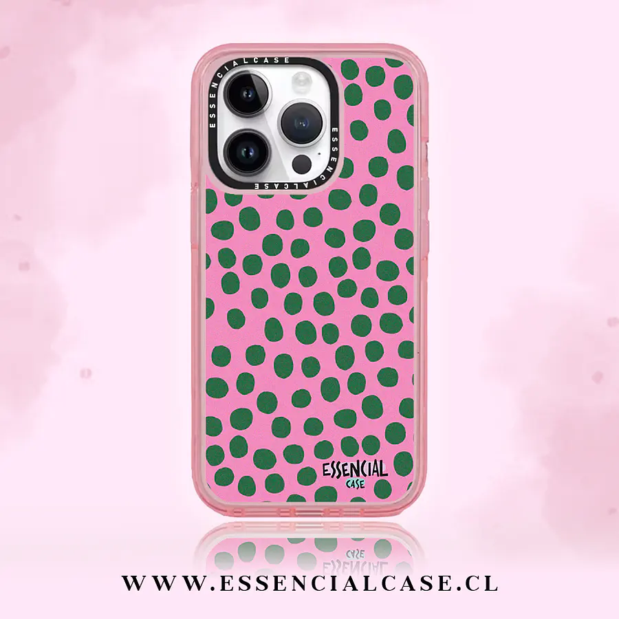 Carcasa diseño puntos verdes