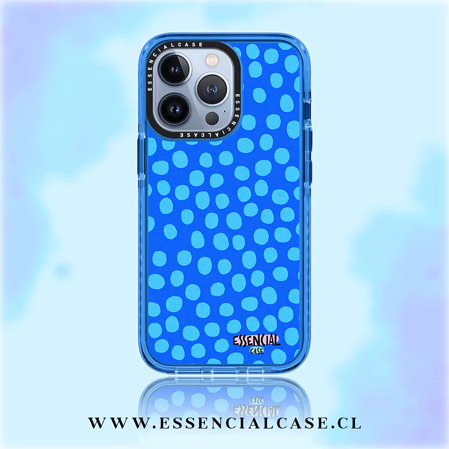 Carcasa diseño puntos azules