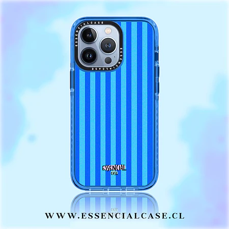 Carcasa diseño lineas azules