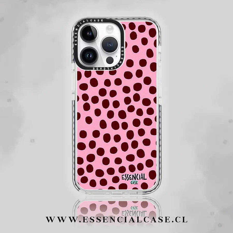 Carcasa diseño puntos burdeo