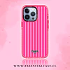 Carcasa diseño lineas rosa