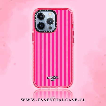 Carcasa diseño lineas rosa