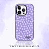 Carcasa diseño puntos lila