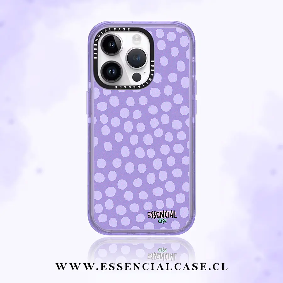 Carcasa diseño puntos lila