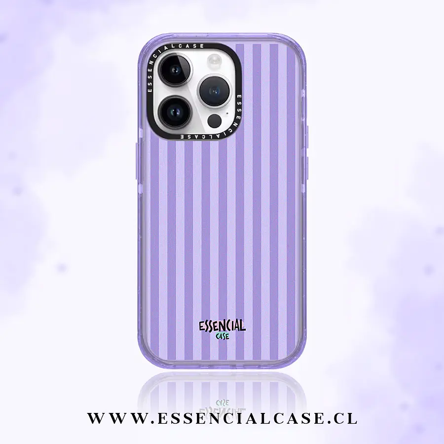 Carcasa diseño lineas lila