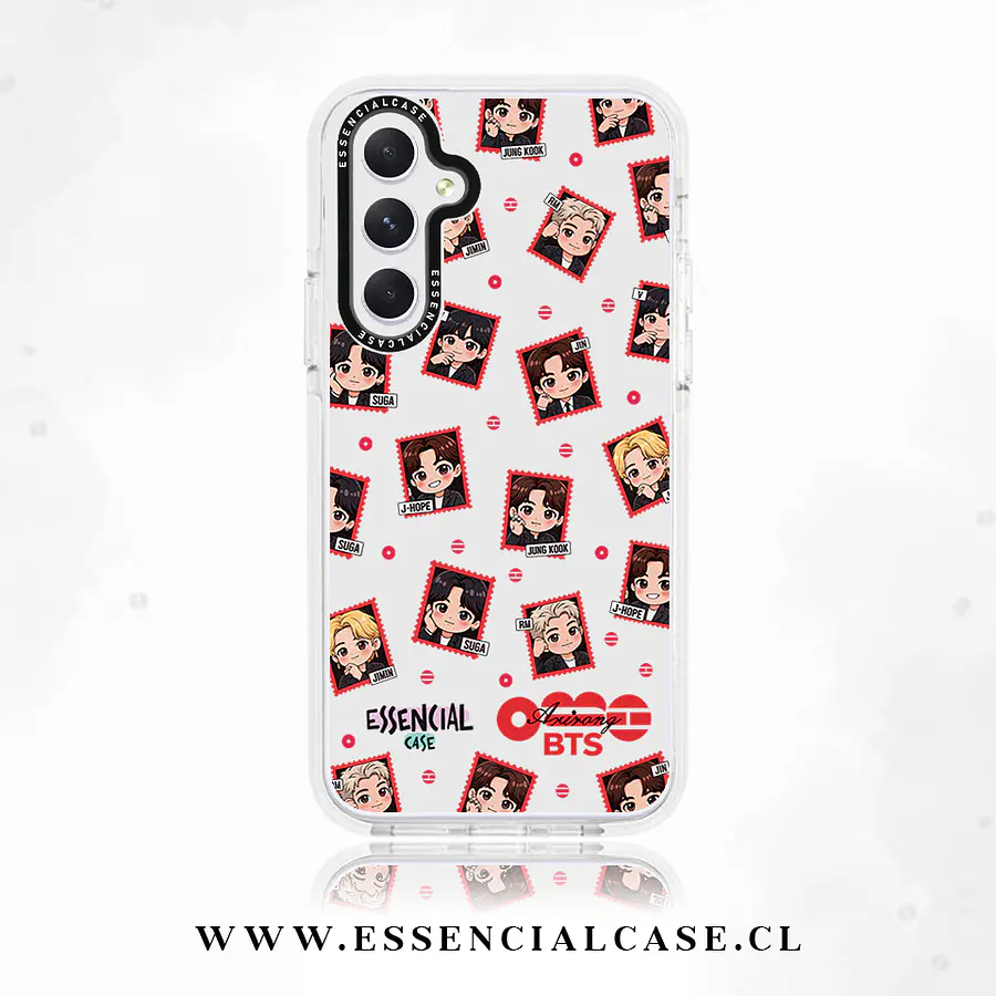 Carcasa para Samsung serie S diseño bts pegatinas