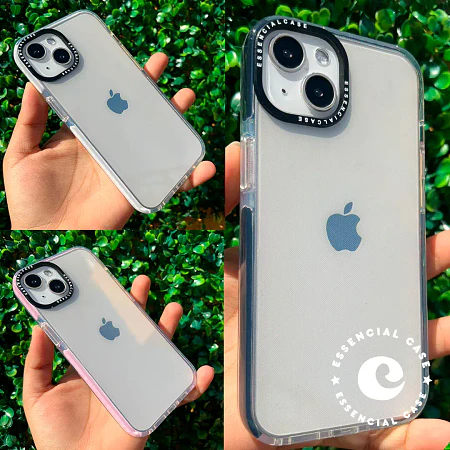 Carcasa transparente borde color iPhone 17