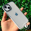 Carcasa transparente borde color iPhone 17