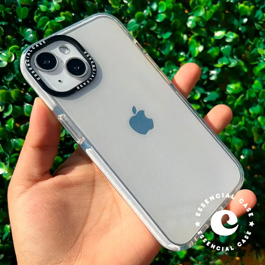 Carcasa transparente borde color iPhone 17