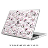 Carcasa Macbook diseño snoopy cuadros rosa