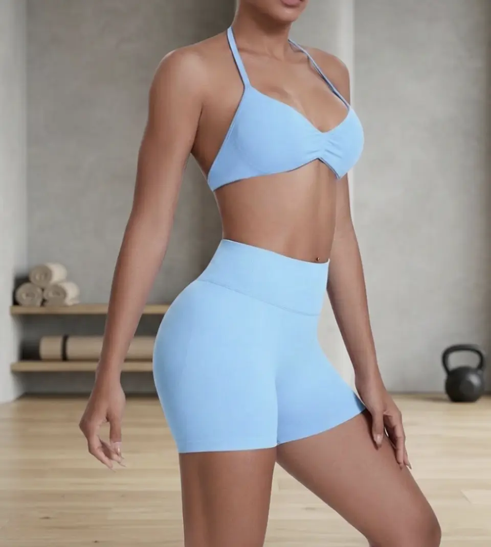 Conjunto Halter Celeste 1