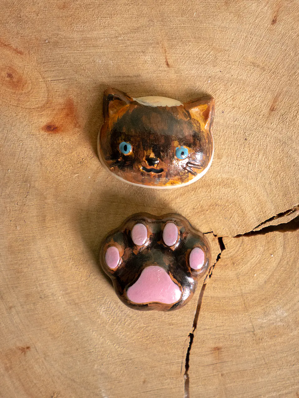 Pack 2 Conjuntos Íman Gatinhos (Carinha + Patinha) 3