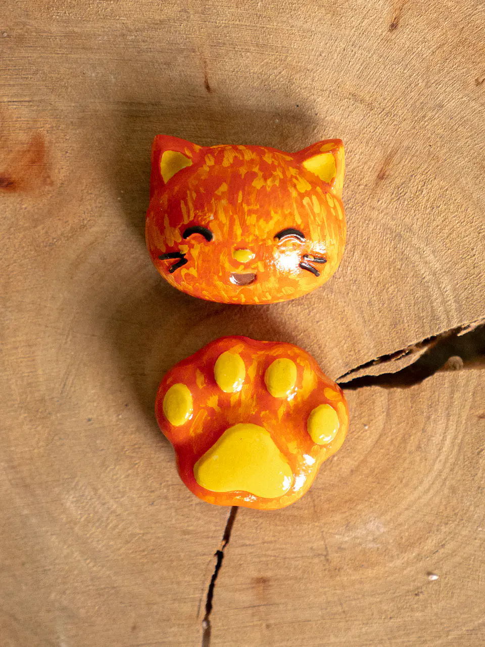 Pack 2 Conjuntos Íman Gatinhos (Carinha + Patinha) 6
