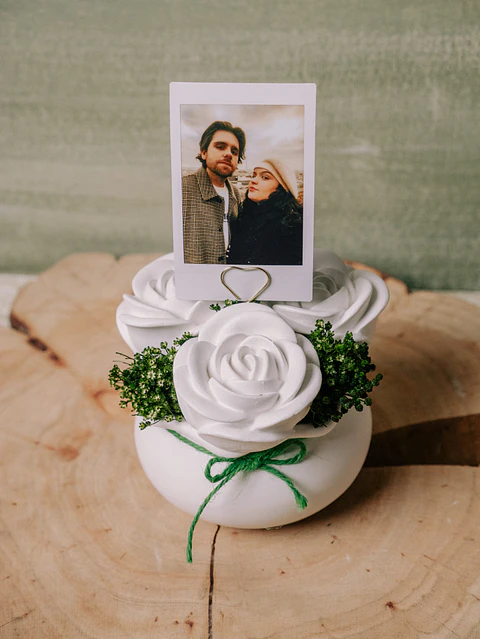 Arranjo Rosas + Polaroid
