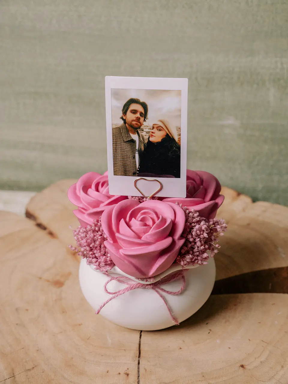 Arranjo Rosas + Polaroid 3