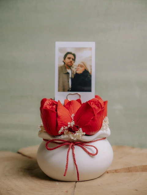 Arranjo Tulipas + Polaroid