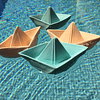 Juguete Mordedor Bote Origami Menta (Masterx6)