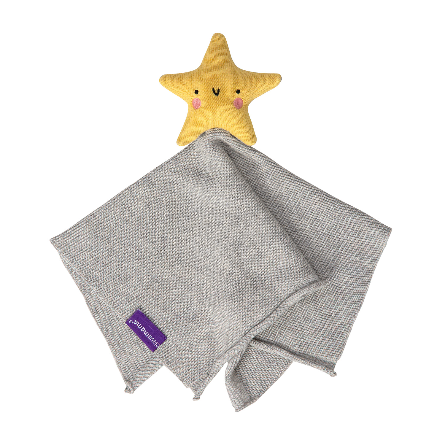 Mantita Algodón Orgánico con Estrella  - GRIS