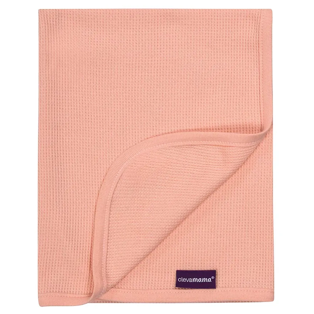Manta Waffle Algodón 120x140 - CORAL