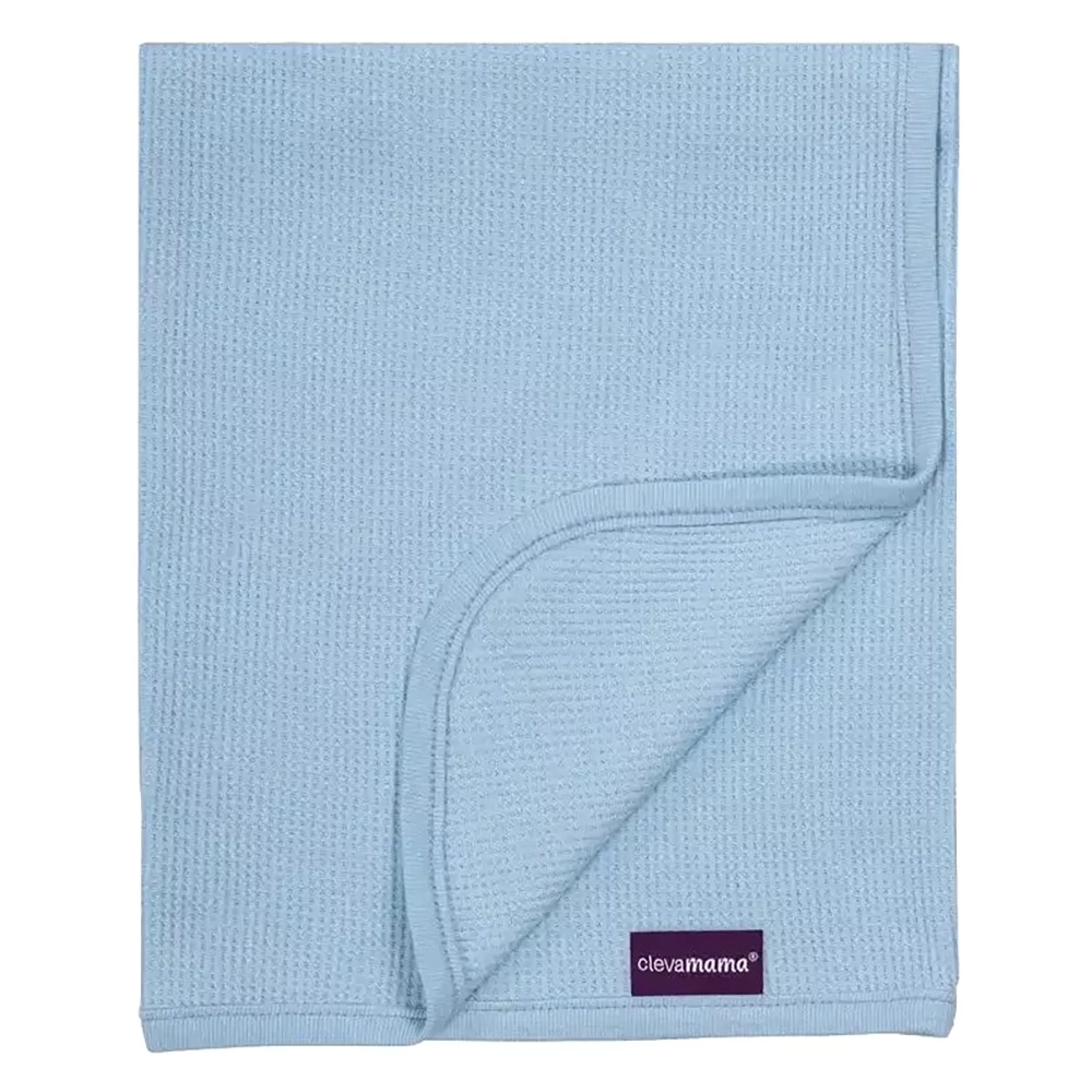 Manta Waffle Algodón 120x140 - CELESTE