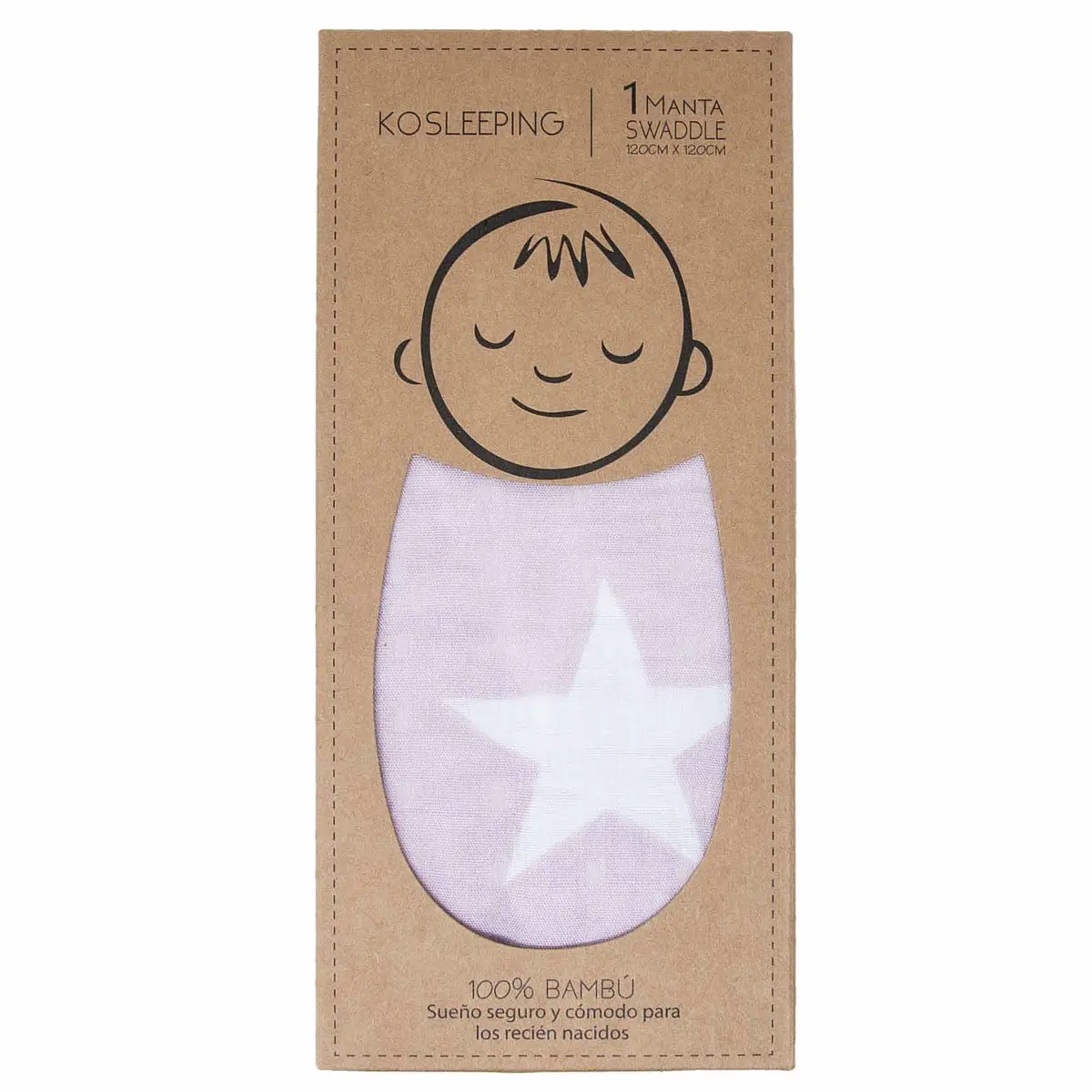 Manta Swaddle de Bambú ROSADA