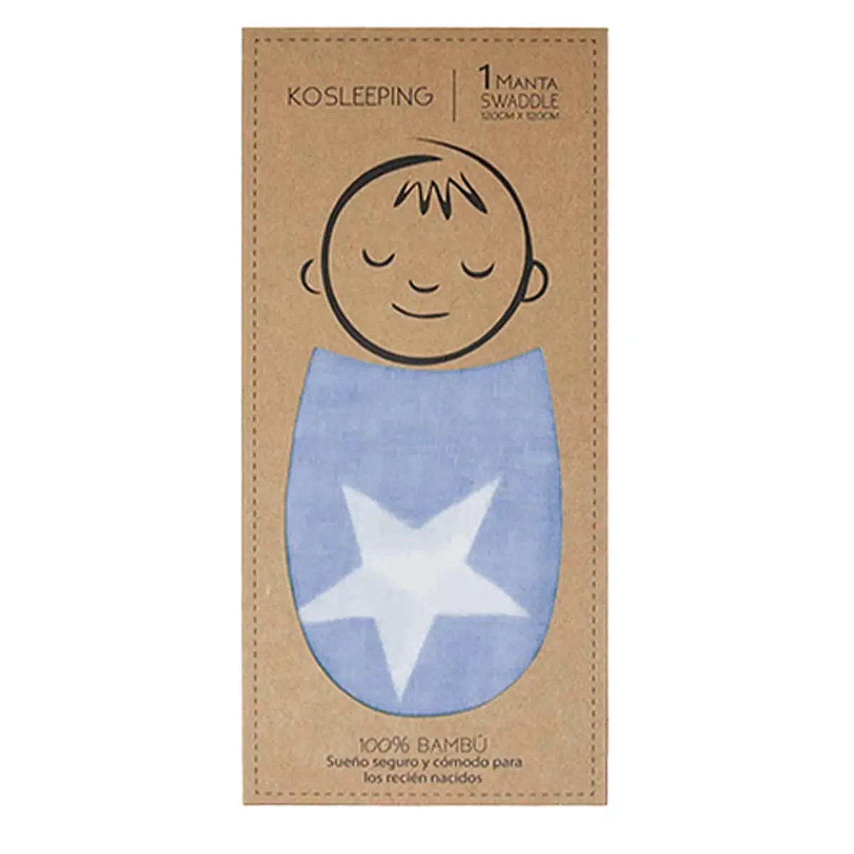 Manta Swaddle de Bambú AZUL