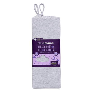 Pack 2 Sábanas Bajeras Algodón Clevamama 72x140x17cm GRIS