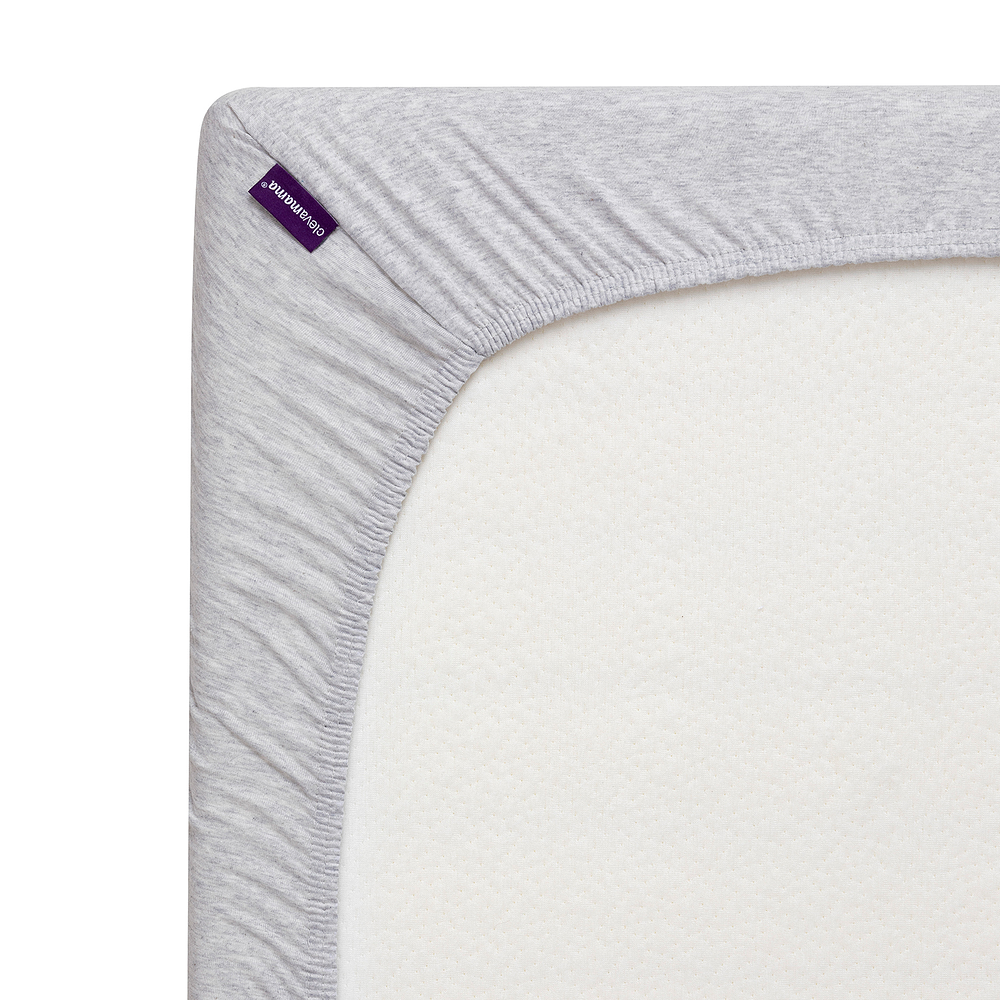 Pack 2 Sábanas Bajeras Algodón Clevamama 72x140x17cm GRIS 4