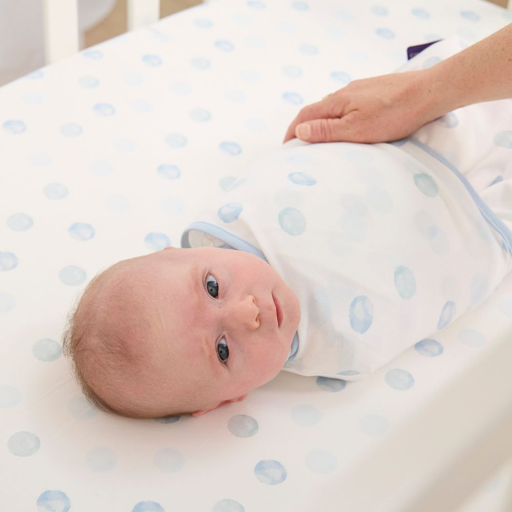 Manta de Arrullo Swaddle Clevamama Azul 4