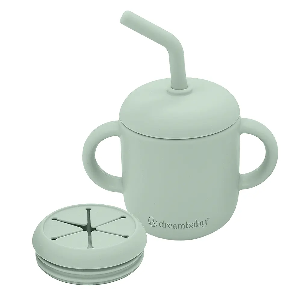 Vaso De Silicona Para Bebida y Snack 3 en 1 Dreambaby 1